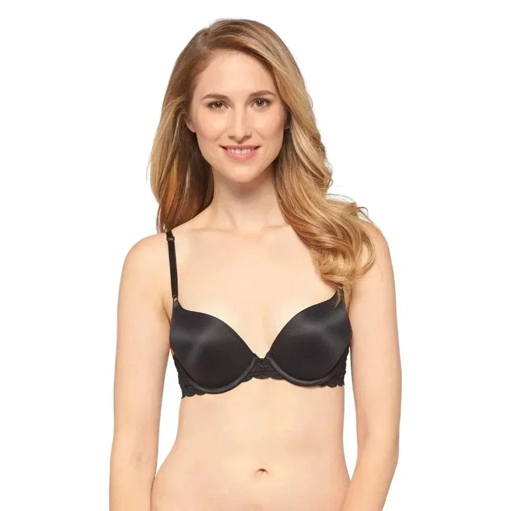 36B Maidenform Self Expressions Convertible Pushup‎ Bra Black NWT